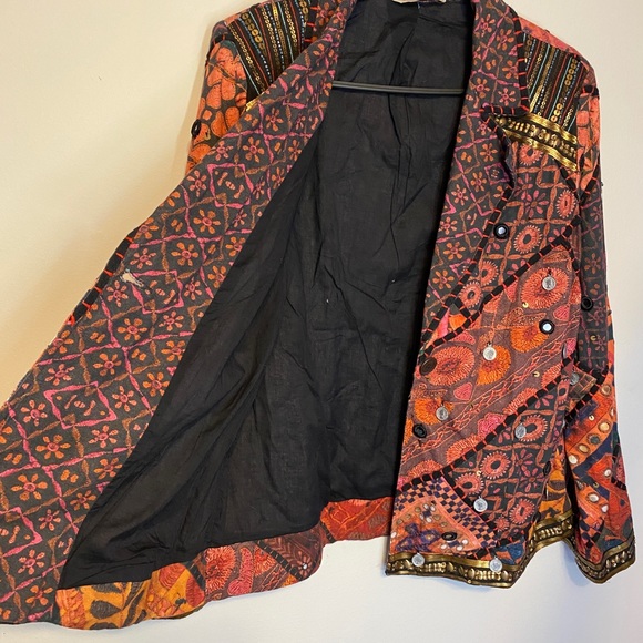 Soft Surroundings Berber Jacket Coin Blazer Womens Multicolor - Picture 7 of 13